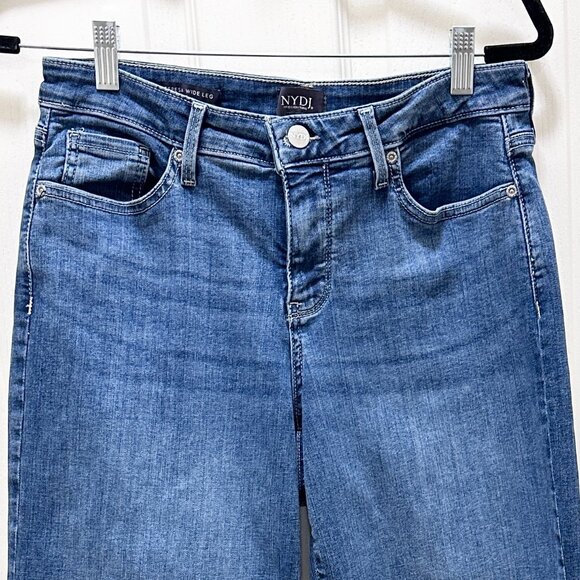 NYDJ Women's Teresa Wide Leg Jean Size 2 Blue Lift X Tuck Technology Very Soft - Picture 2 of 14